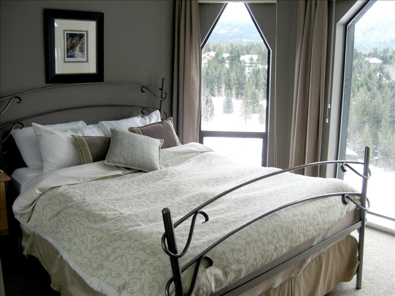 Whistler Accommodations - Roomy bedroom with spectacular views - Rentals By Owner