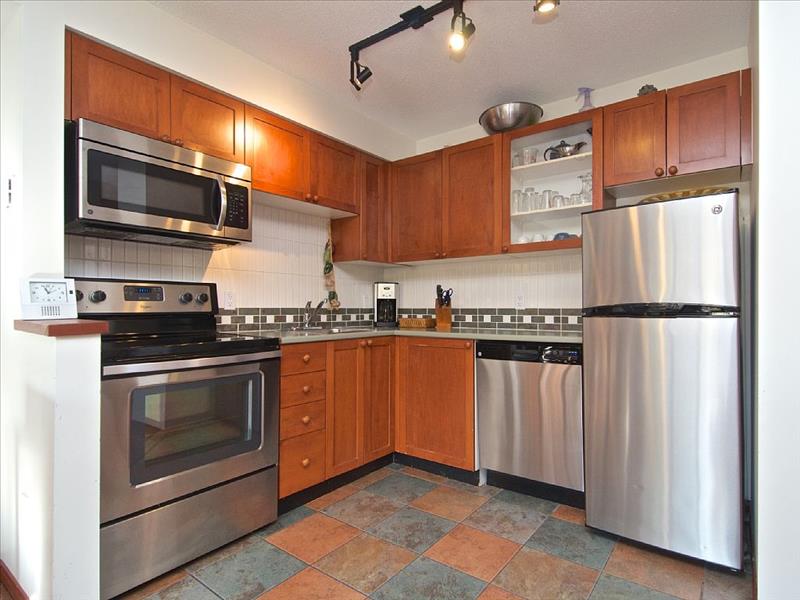 Whistler Accommodations - Kitchen with new stainless appliances - Rentals By Owner