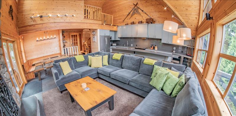 Whistler Accommodations - Living, Kitchen and Dining Room - Rentals By Owner