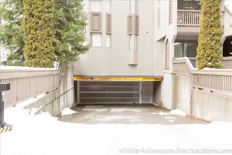 Whistler Accommodations - Secure dedicated underground parking spot for one vehicle, parking for one more outside.  All free! - Rentals By Owner