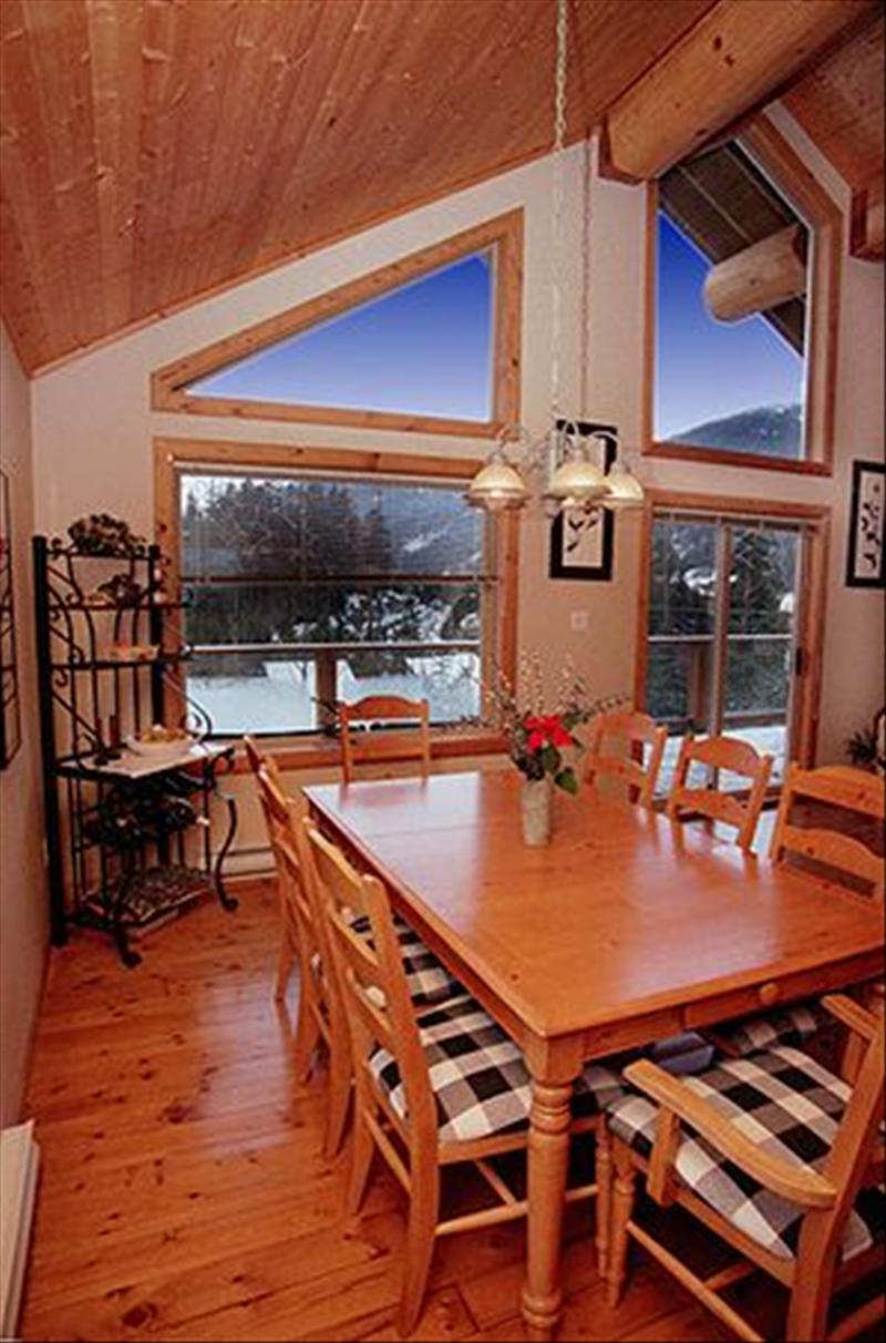 Whistler Accommodations - Vaulted dining room ceilings, log beams, big windows. - Rentals By Owner