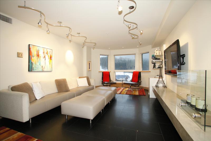 Whistler Accommodations - Le Chamois Living Room with View - Rentals By Owner