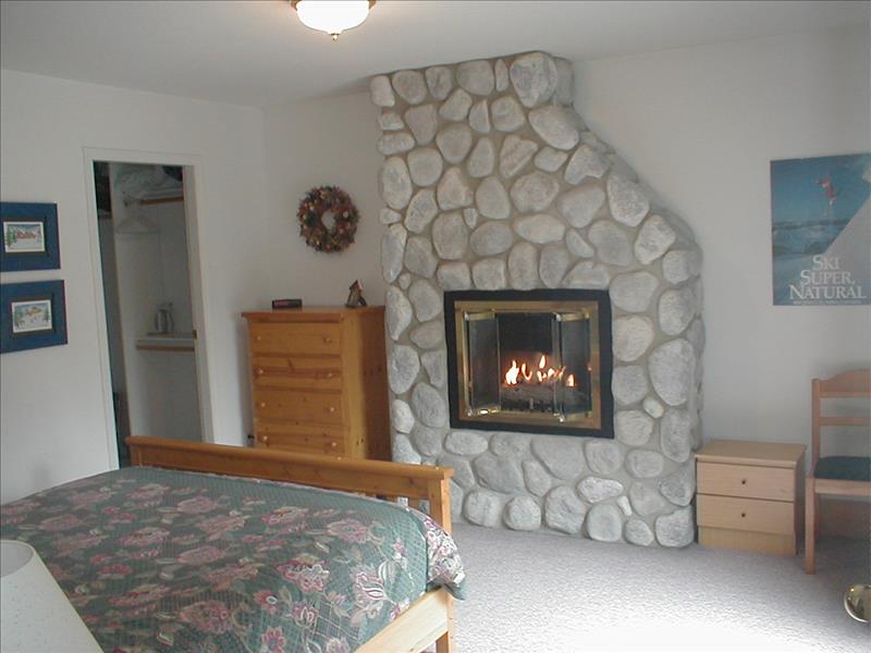 Whistler Accommodations - Master Bedroom with fireplace - Rentals By Owner