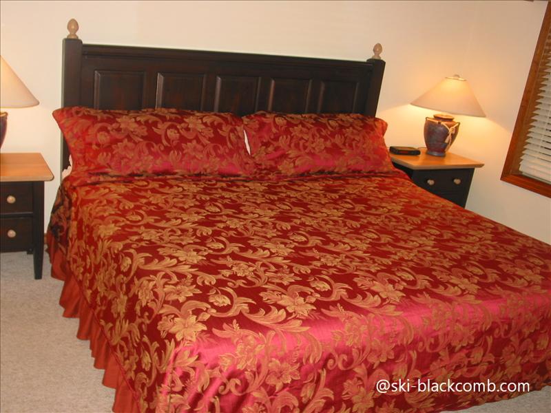Whistler Accommodations - Mast]er Bedroom with California Kin & flat screen  - Rentals By Owner