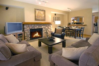 Whistler Accommodations - Main living area (Image does not show new flat screen TV) - Rentals By Owner