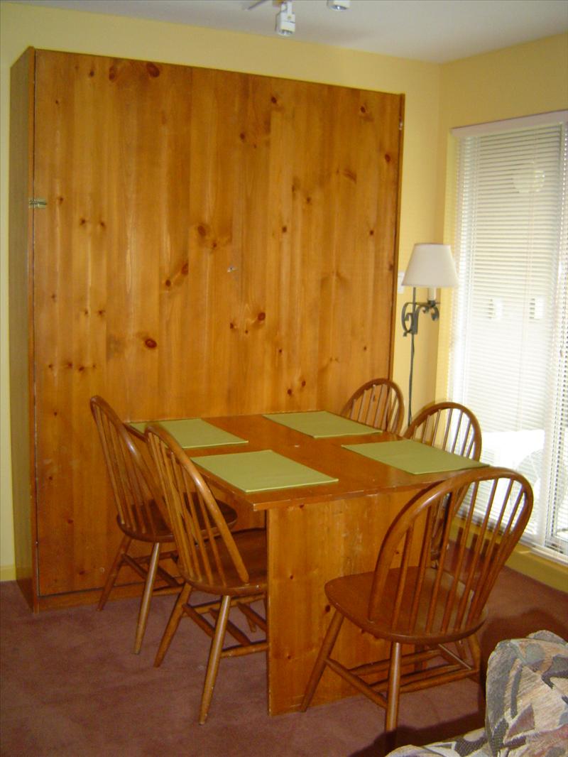 Whistler Accommodations - Dining area and murphy bed  - Rentals By Owner