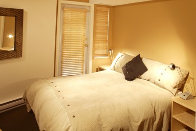 Whistler Accommodations - Master bedroom with ensuite bathroom, TV - Rentals By Owner