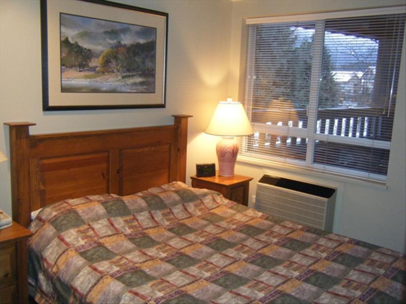 Whistler Accommodations - Bedroom with queen bed and A/C - Rentals By Owner
